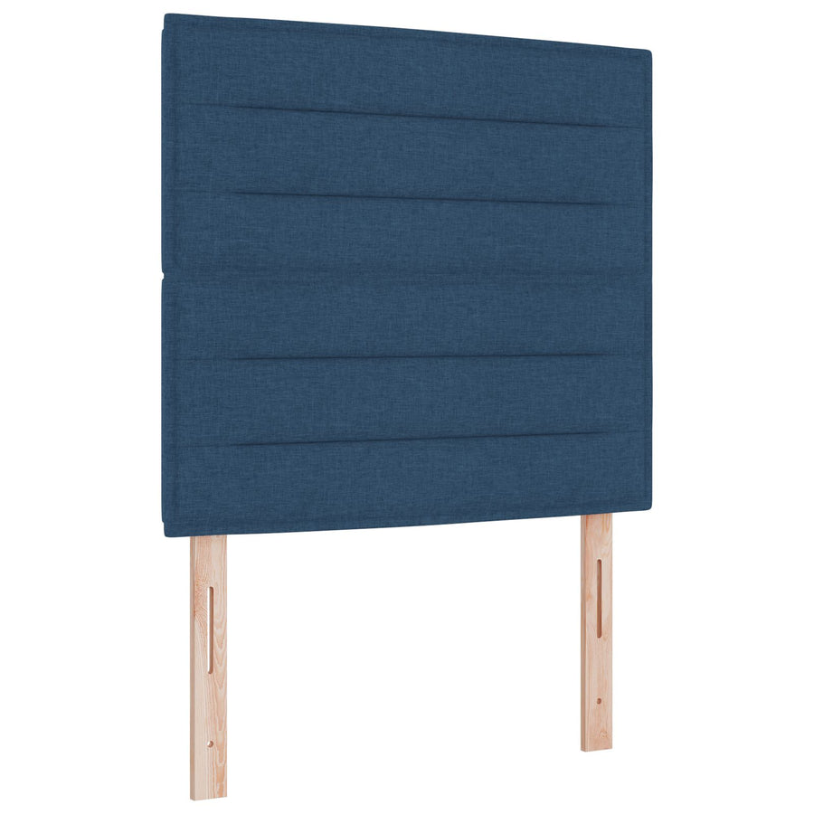 Bedframe Blauw 90X200 Cm Stof Crème