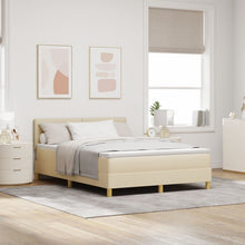 Boxspringbed Met Matras Stof Crème 160 x 200 cm Met knopen