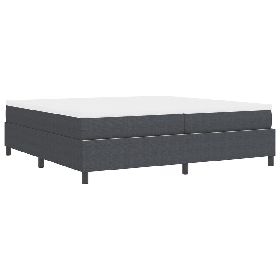 Boxspringbed Met Matras Donkergrijs 200X200 Cm Corduroy Stof