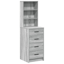 Highboard 40X41X135 Cm Bewerkt Hout Grijs sonoma