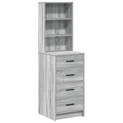 Highboard 40X41X135 Cm Bewerkt Hout Grijs sonoma