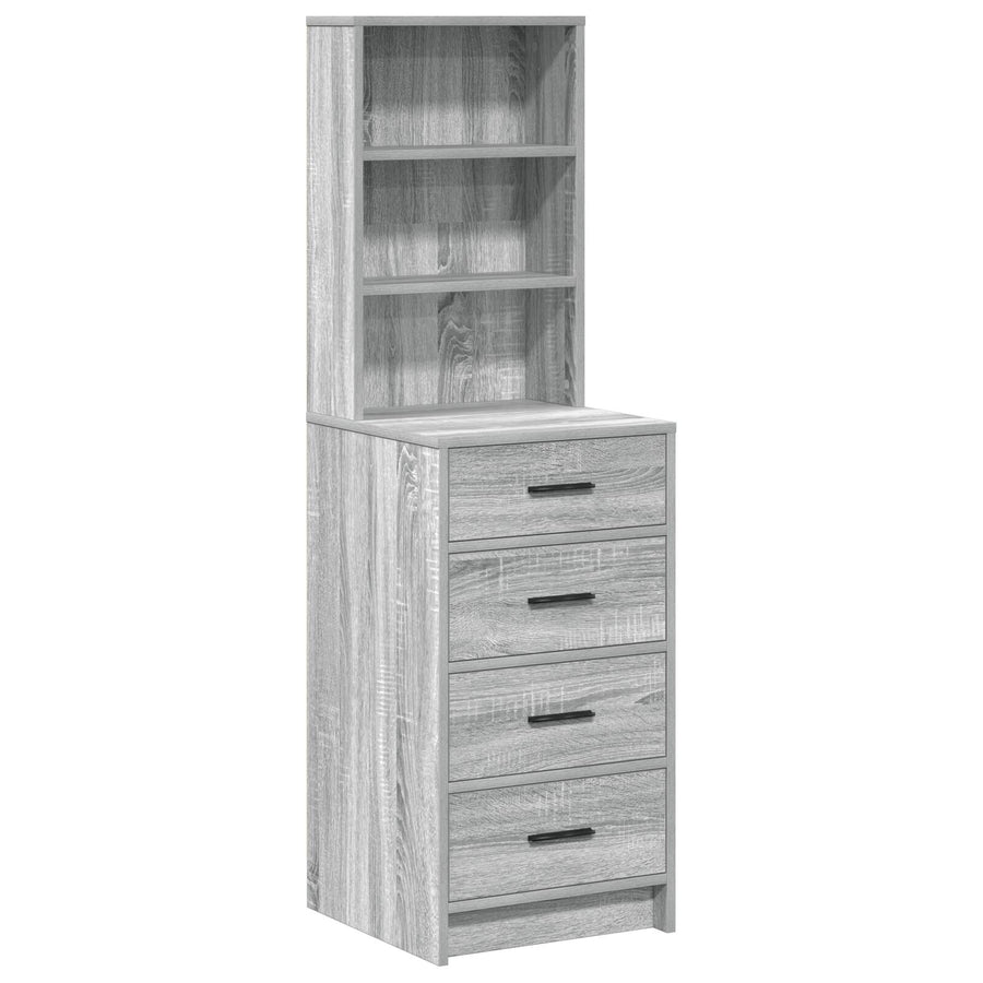 Highboard 40X41X135 Cm Bewerkt Hout Grijs sonoma