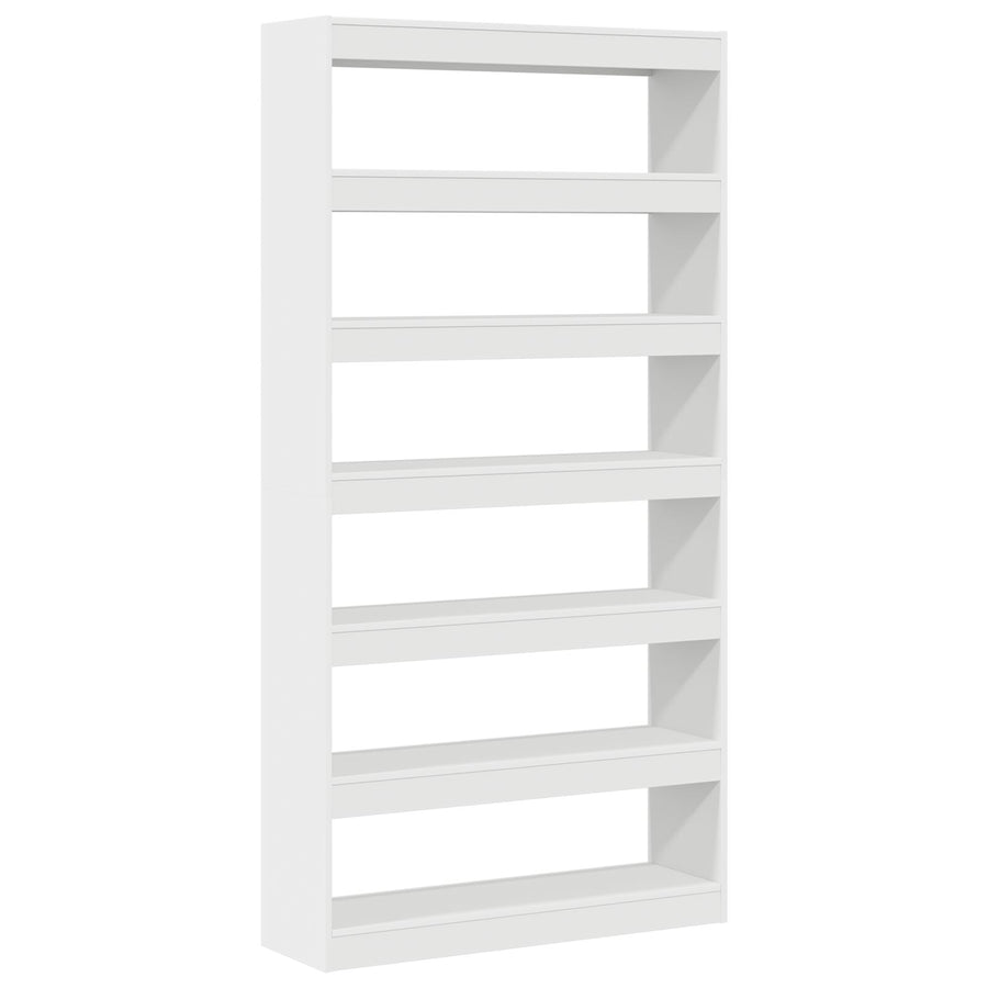 Witte Boekenplank Wit Bewerkt Hout 100 X 30 X 198 Cm Planken