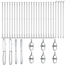 Hekpalen Set Van 52 3.2 X 3.2 X 83.5 Cm Gegalvaniseerd Staal 160 cm 26x betonnen paal