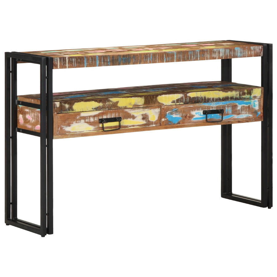 Bijzettafels Meerkleurig En Metaal 120 x 33 x 75 cm Massief gerecycled hout