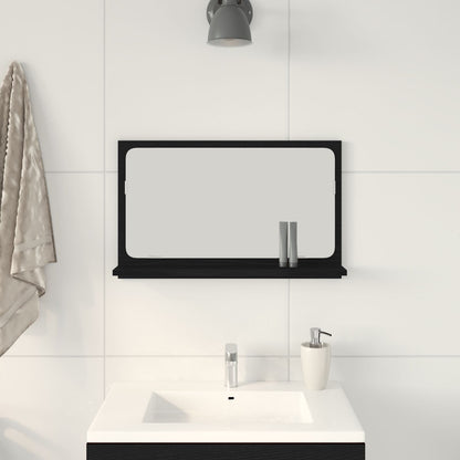 Badkamerspiegel Zwart Eiken 60X10,5X37 Cm Gemaakt Van Engineered Hout