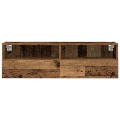 Tv Wandkast Oud Hout Engineered Wood 1 Verweerd hout