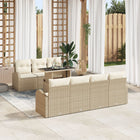 Tuinset poly rotan 8-delig beige