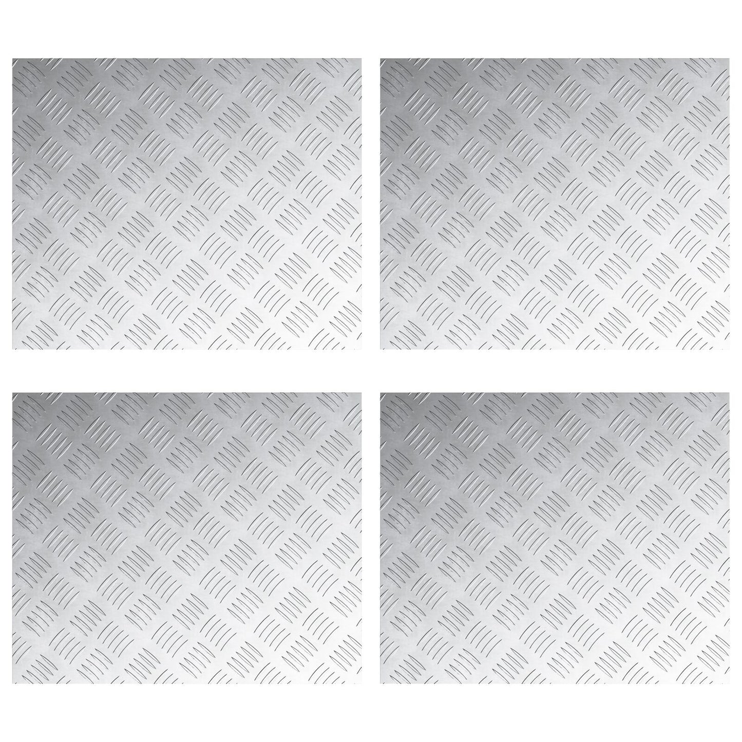 Aluminium Controleplaten 4 Stuks Antislip 60X50 Cm 60 x 50 x 0.3 cm Rechthoekig