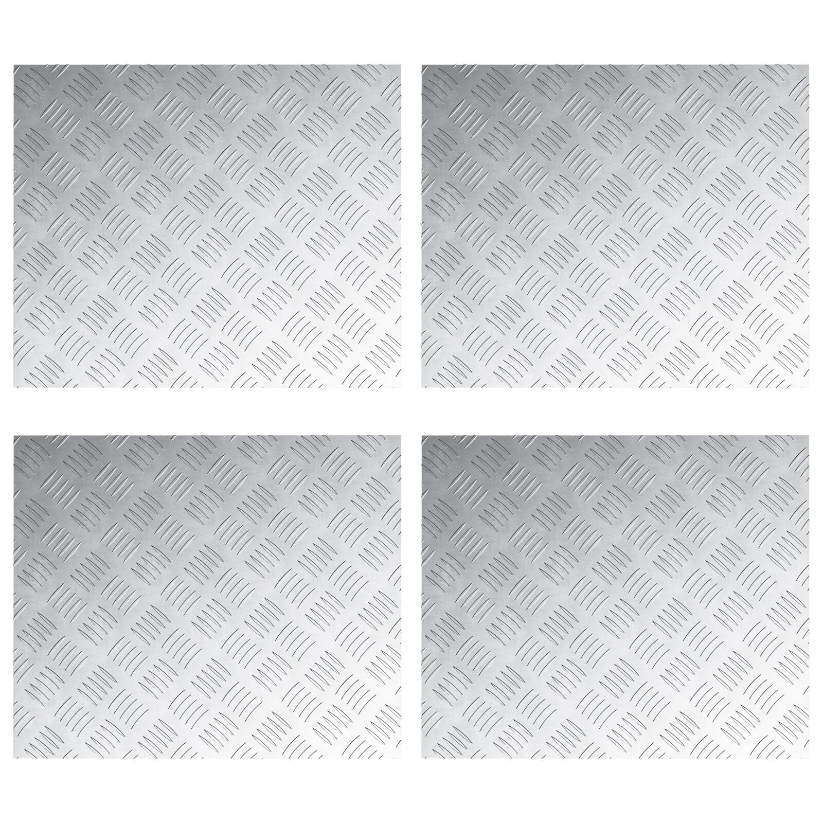 Aluminium Controleplaten 4 Stuks Antislip 60X50 Cm 60 x 50 x 0.3 cm Rechthoekig