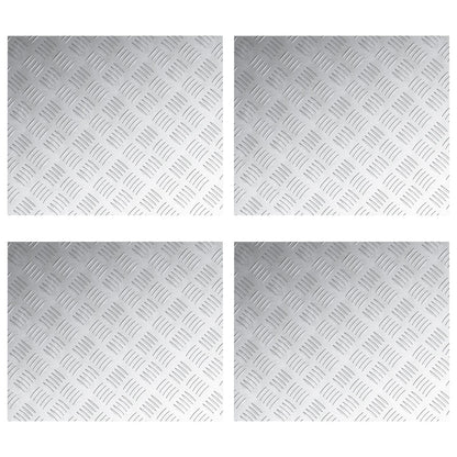 Aluminium Controleplaten 4 Stuks Antislip 60X50 Cm 60 x 50 x 0.3 cm Rechthoekig