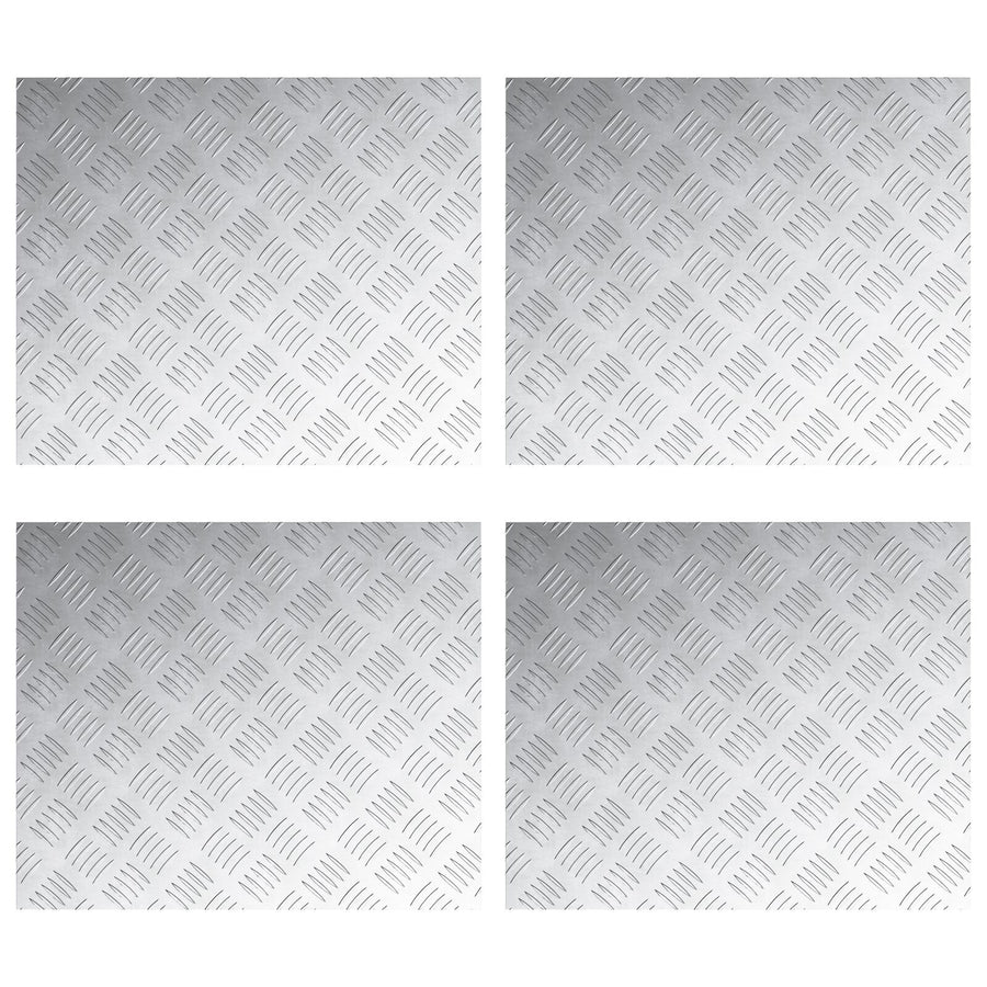 Aluminium Controleplaten 4 Stuks Antislip 60X50 Cm 60 x 50 x 0.3 cm Rechthoekig