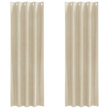 Blackout Gordijnen 2 Stuks Velours Crème 140 x 245 cm met oogjes