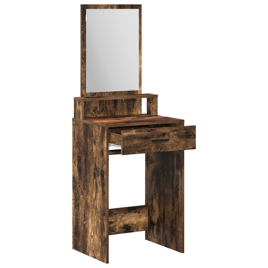 Kaptafel Met Lades 50 x 41 x 140 cm Gerookt eiken