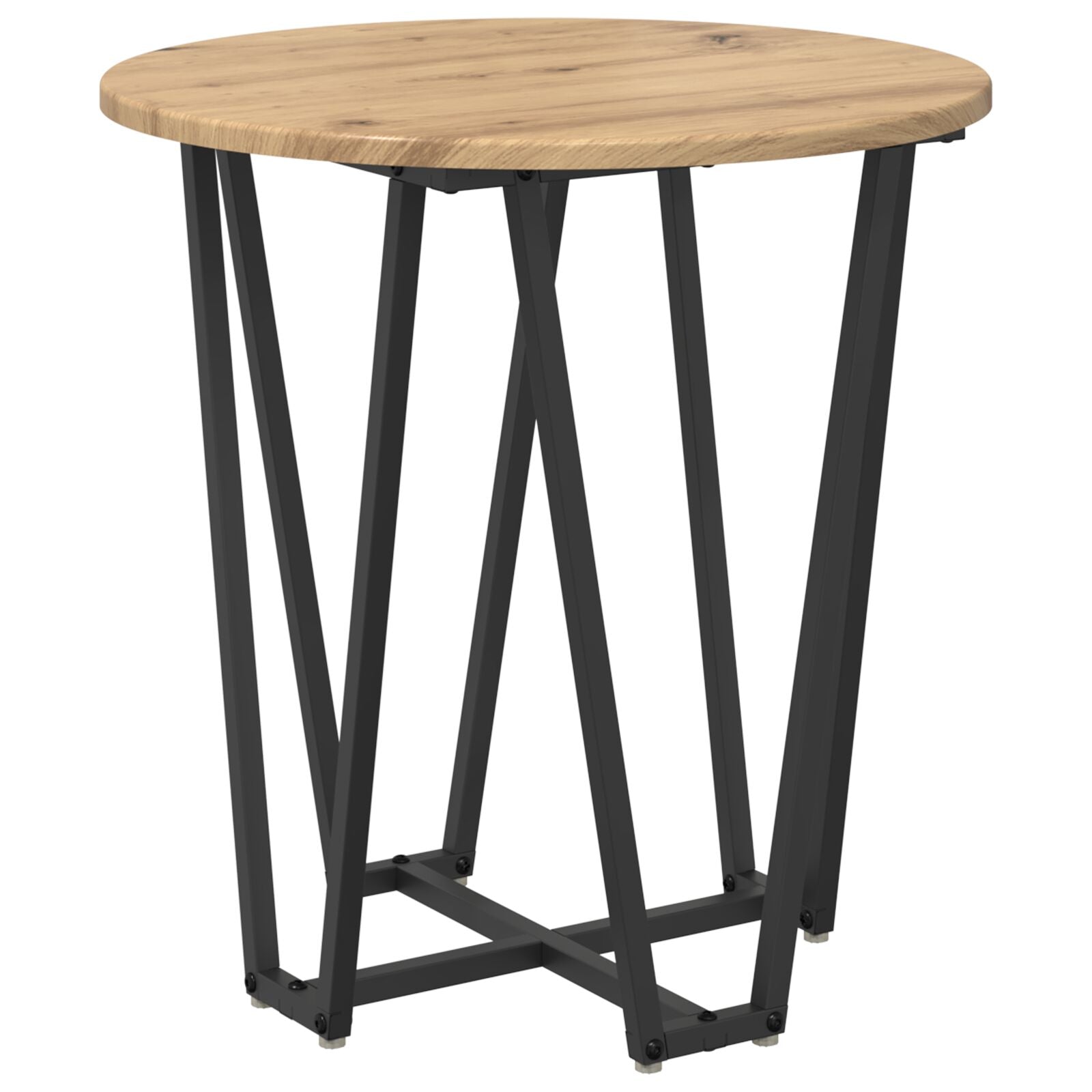 Bijzettafel 2 Stuks Geengineerd Hout En Metaal Artisan eiken