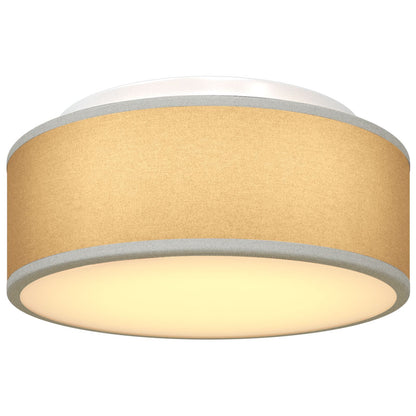Plafondlampen Inbouw Ø 30 Cm Stof E27 Ø30 x 13.5 cm Grijs zonder sterrenlampenkap