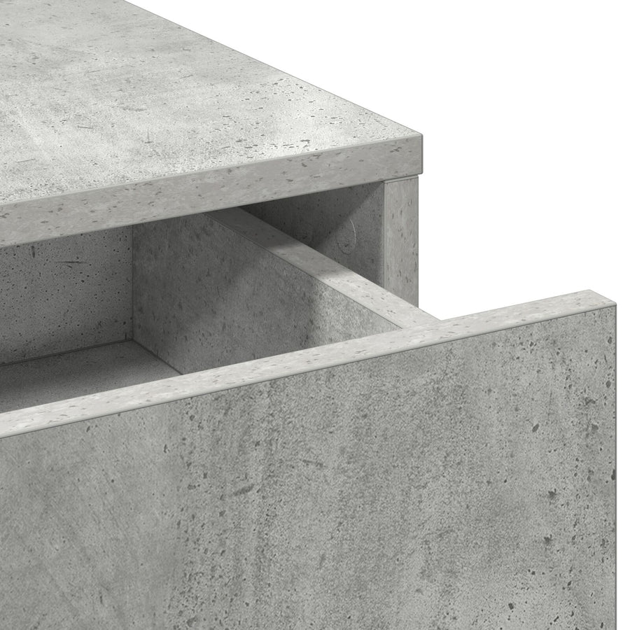 Kaptafel Met Lades Betonnen Grijs 50 x 41 x 140 cm Beton Grijs