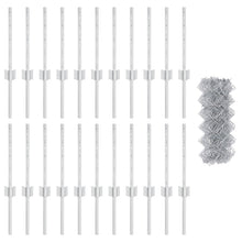 Kettingschutting Met 22 U-Staken Zilver 0,4X25 M Staal