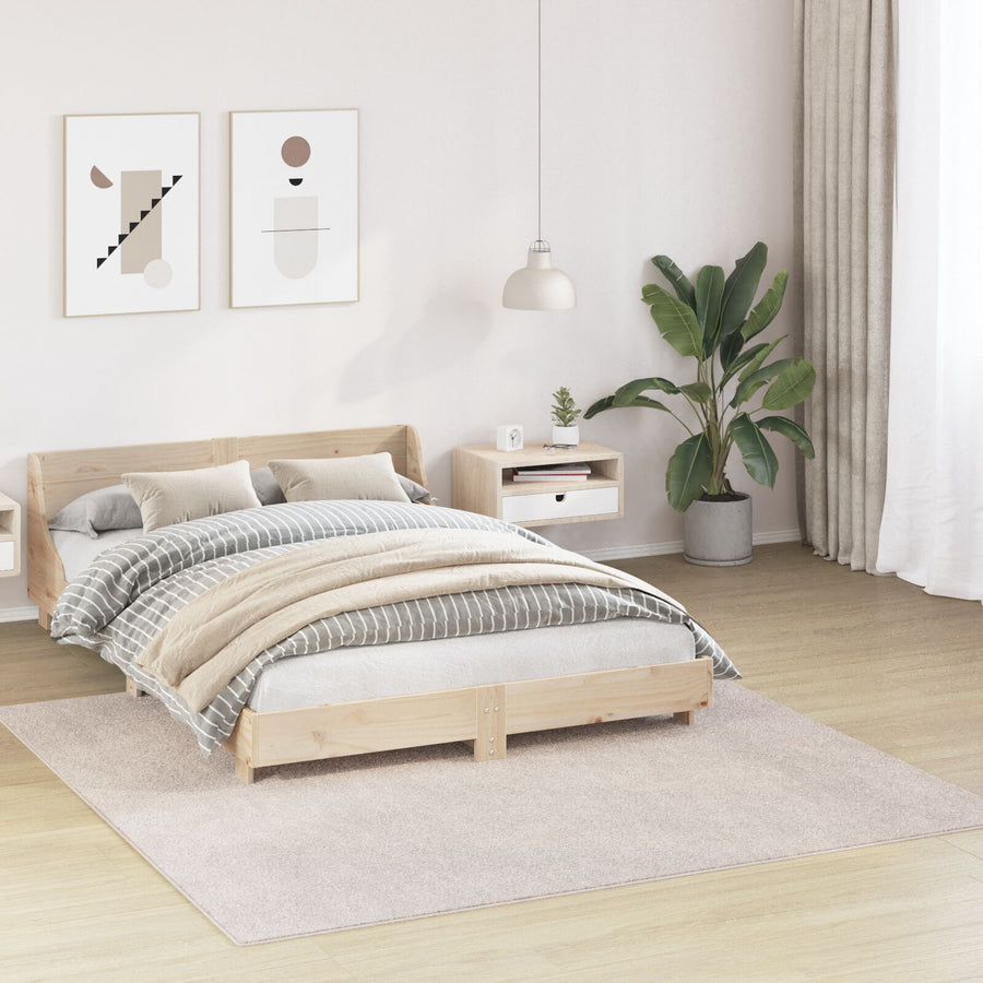 Shaggy Tapijt Met Latex Achterkant Crème 200 x 200 cm
