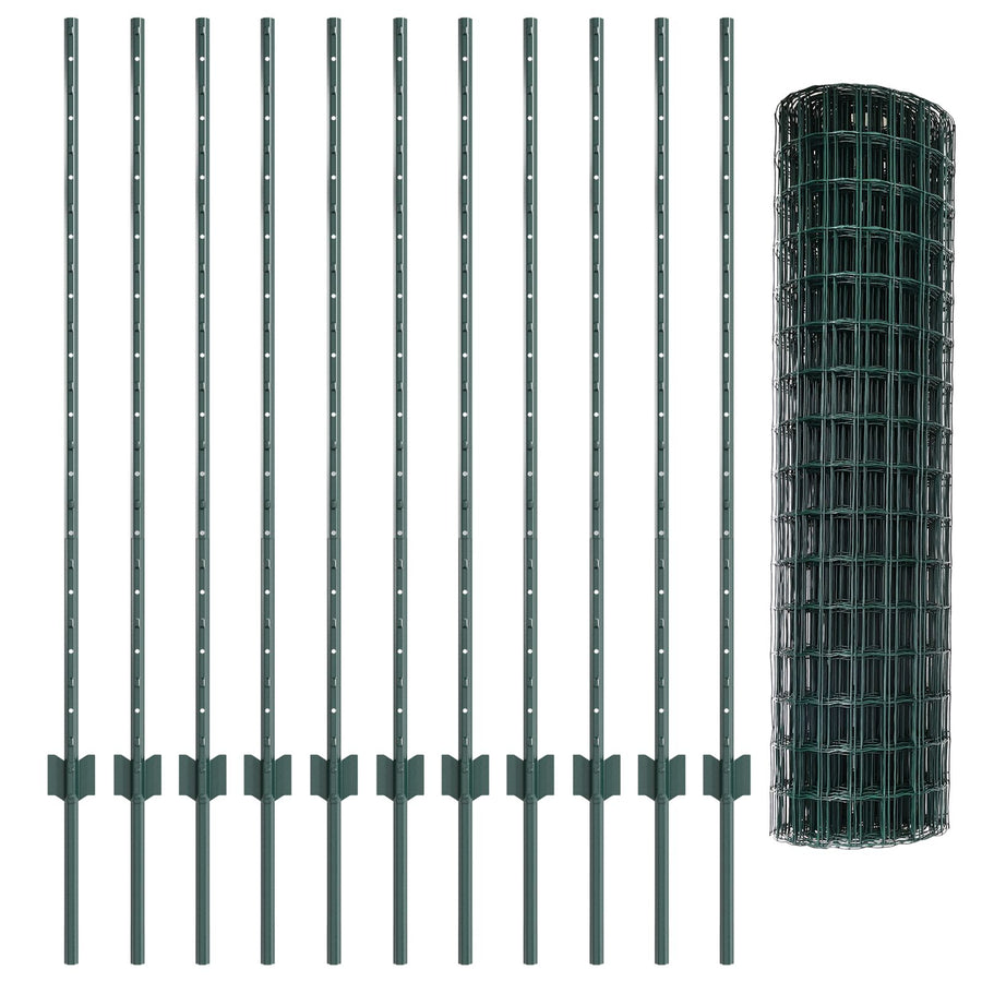 Tuinhekset Set Van 2 Groen Polyethyleen 25 X 1.2 M Duurzaam