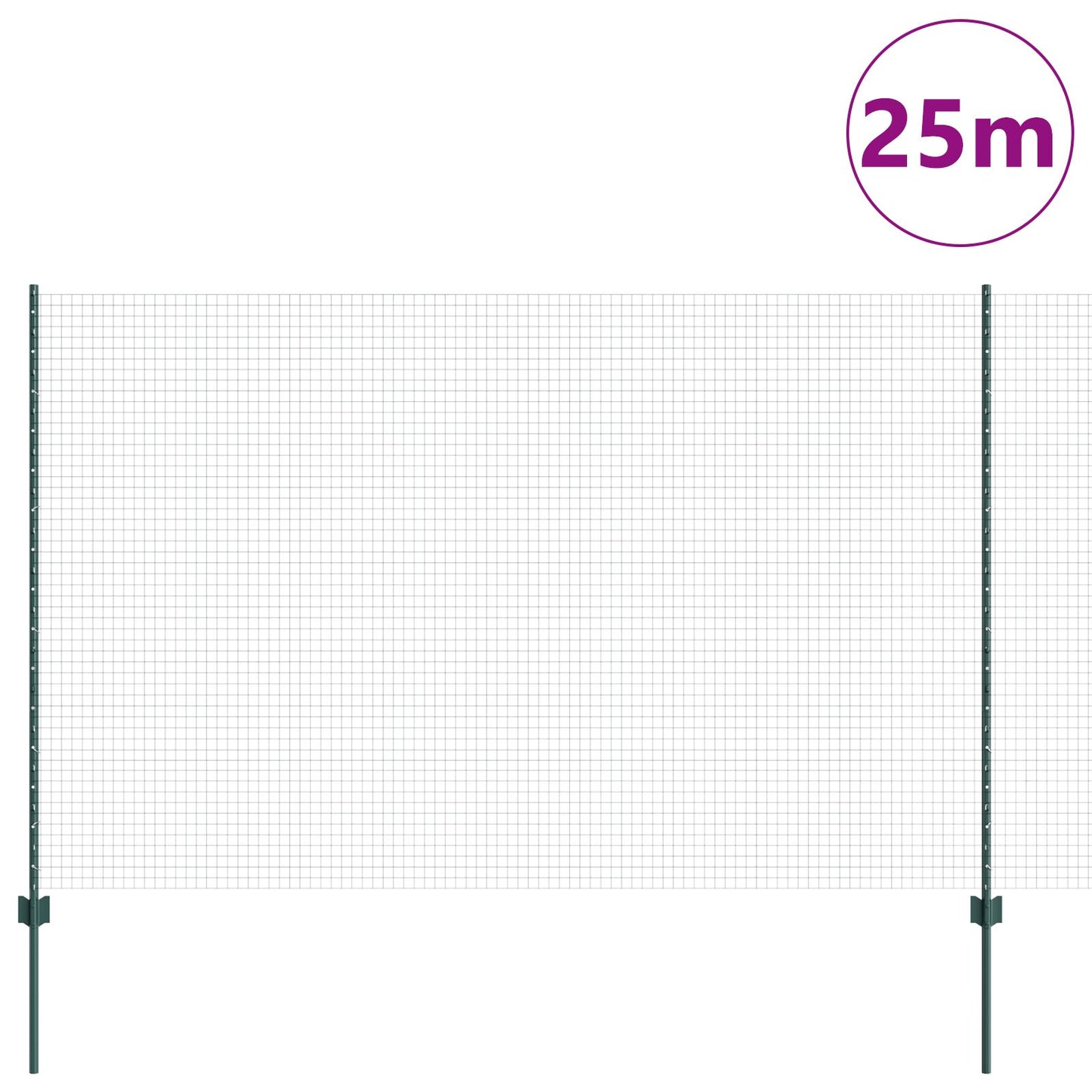 Tuinomheiningset Set Van 2 Groen Metaal 25 X 1,5 M Duurzaam