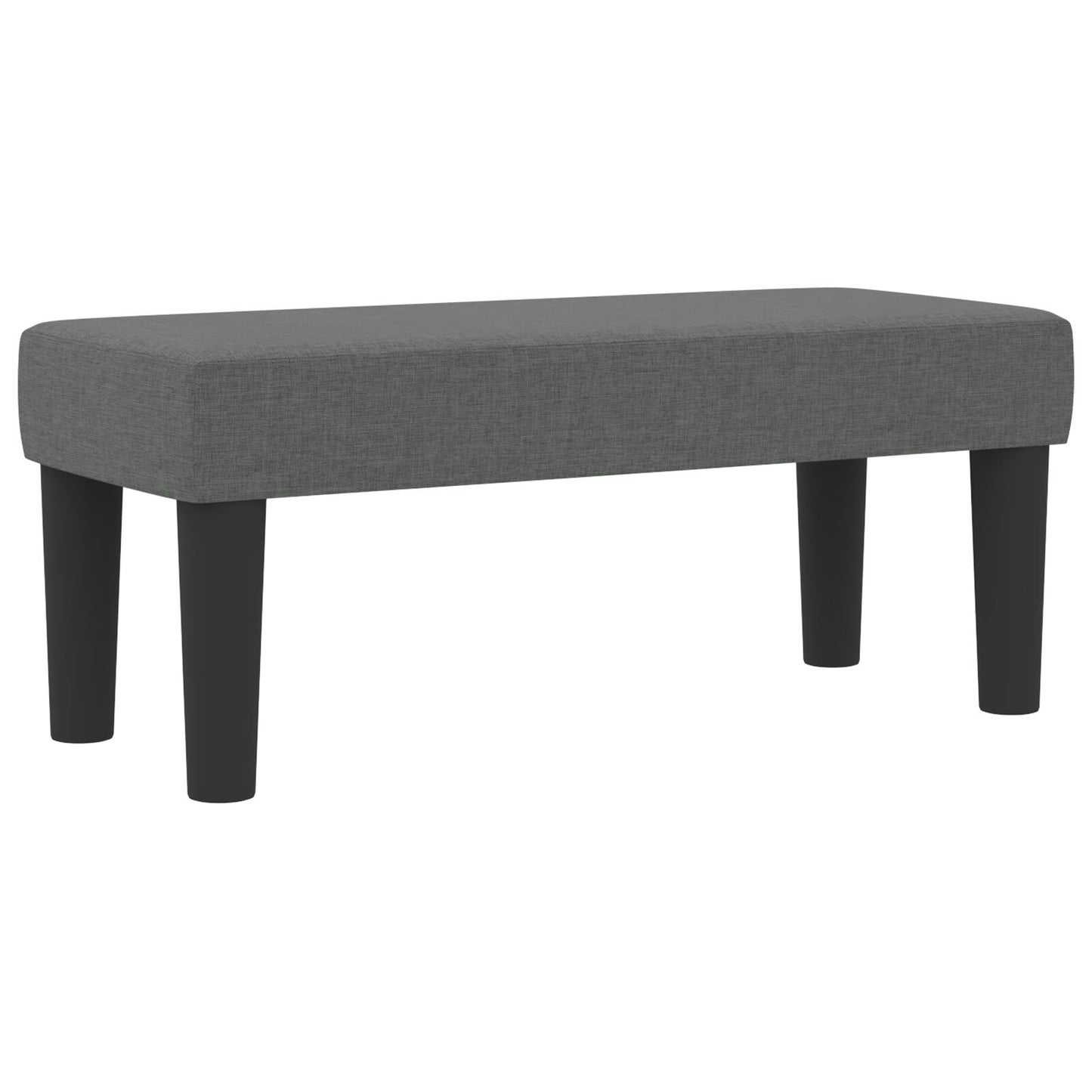 Boxspringbed Met Matras & Bank Stof Donkergrijs 90 x 200 cm Lijnen ontwerp