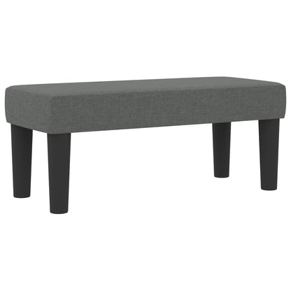 Boxspringbed Met Matras & Bank Stof Donkergrijs 90 x 200 cm Lijnen ontwerp