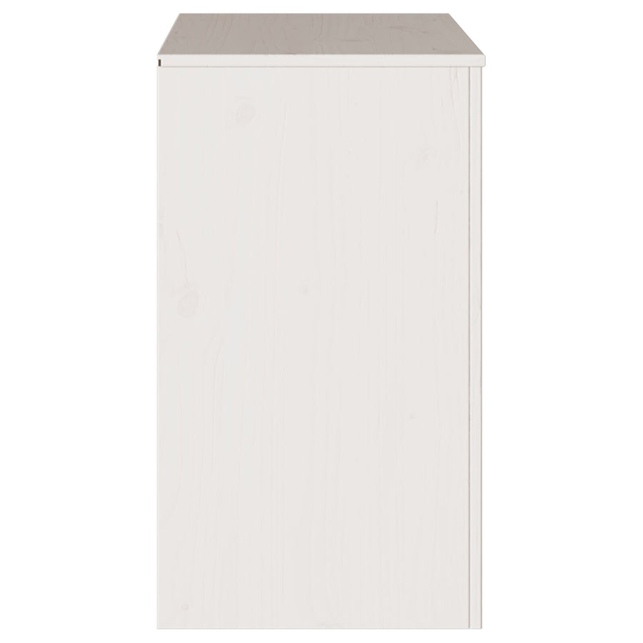 Dressoir ""Drammen"" 79X43X75,5 Cm Massief Hout Vuren Wit