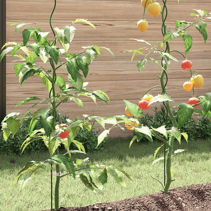 Spiraalplantsteunen 50 Stuks Staal Groen 150 cm