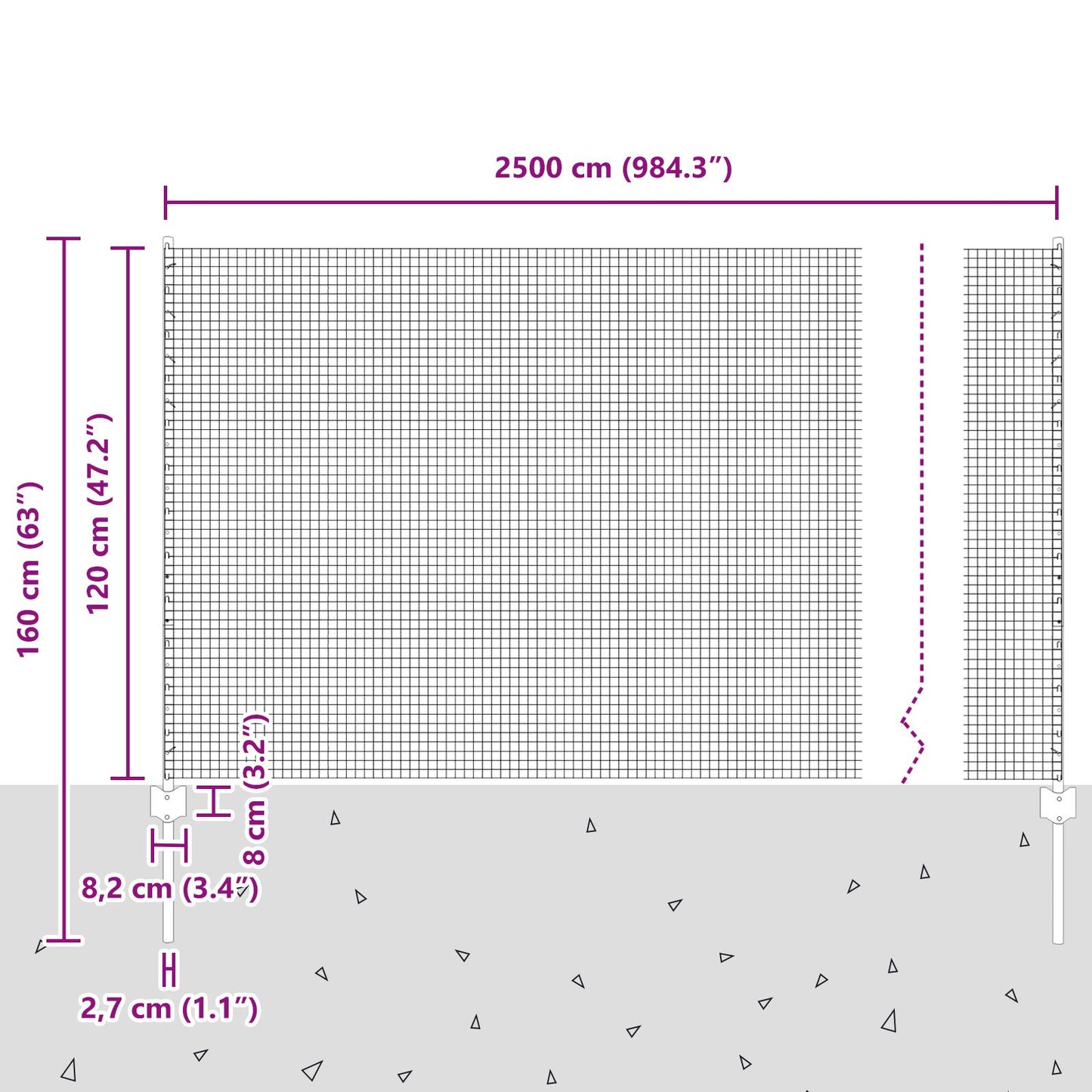 Gelast Draadhek Met 11 U-Palen Groen 1.2X25 M Staal