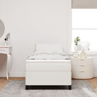 Box spring bed Cream 90 x 190 cm Cotton Fabric