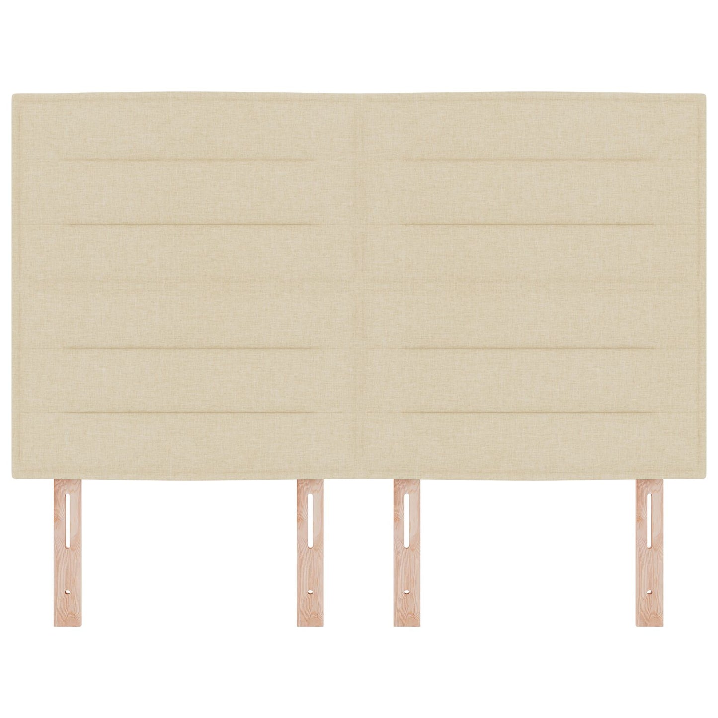 Hoofdbord Lijnen Ontwerp Stof Crème 140 cm Hoog hoofdbord
