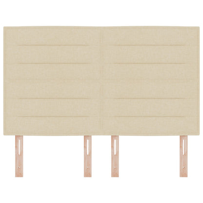 Hoofdbord Lijnen Ontwerp Stof Crème 140 cm Hoog hoofdbord