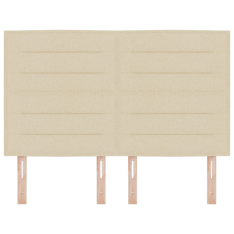 Hoofdbord Lijnen Ontwerp Stof Crème 140 cm Hoog hoofdbord