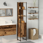 Badkamerkast 33x33x185.5 cm oud hout