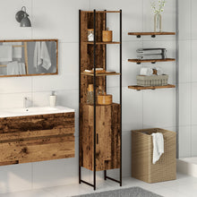 Badkamerkast Oude Hout 33X33X185,5 Cm Ingenieuw Hout