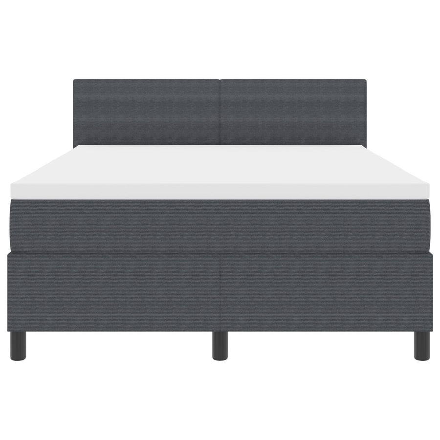 Boxspringbed Met Matras Donkergrijs 160X200 Cm Corduroystof