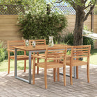 Garden Table Grey 140 x 80 x 75 cm Solid Acacia Wood