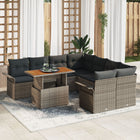 Garden Sofa Set with cushions Grey