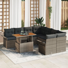 Tuin Sofa Set Set Van 9 Grijs Rattan Tuin Sofa Set Rechthoekig