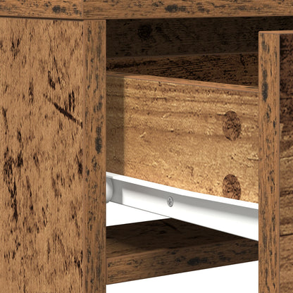 Kaptafel Met Led-Verlichting Oud hout 50 x 41 x 140 cm