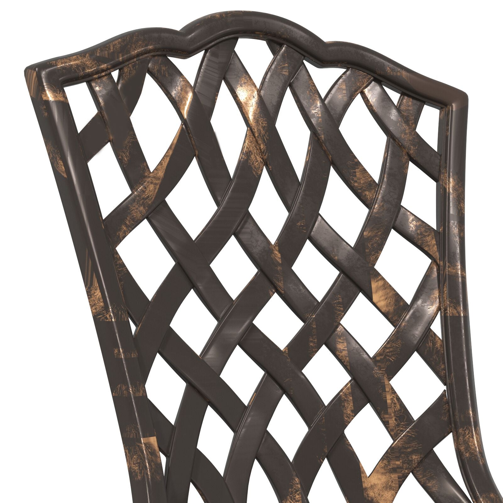 3-Delige Bistro Set Voor In De Tuin - Gietaluminium Brons