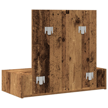 Wandkaptafel 83 x 40 x 70 cm Oude Hout zonder LED
