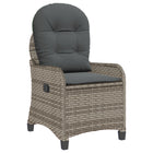 Ligstoel poly rattan grijs 56x66x95 cm