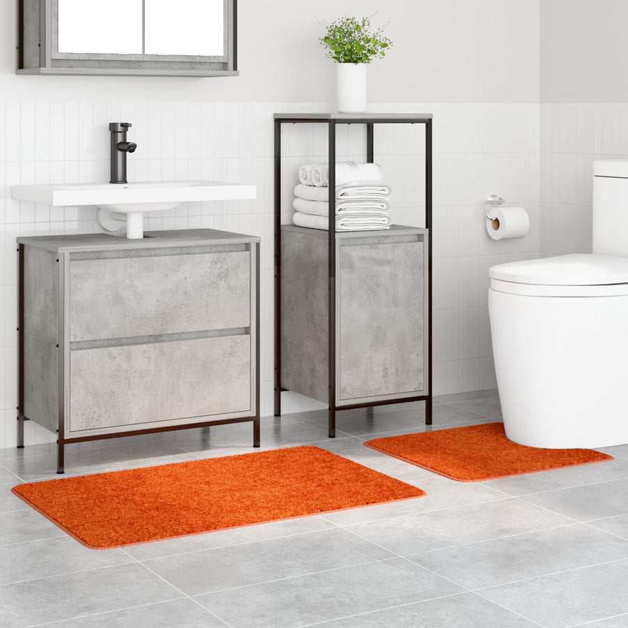 2-Delige Badmat Set Polypropeen Antislip Oranje