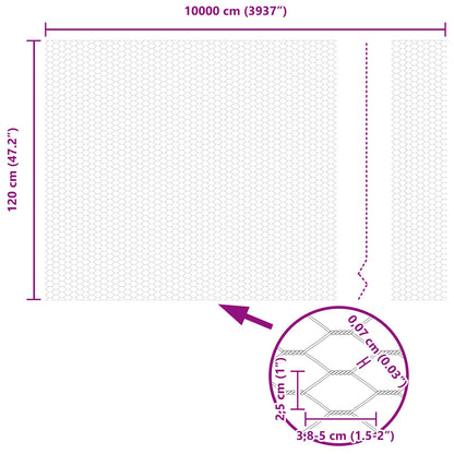 Hekpalen 11 Stuks U-Channel Groen 120 Cm Staal,  Hexagon Fence Groen 1.2X100 M Staal