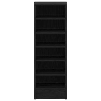 Schoenenkast 31,5X35X90 Cm Gelaagd Hout Zwart eiken 32 x 35 x 92 cm