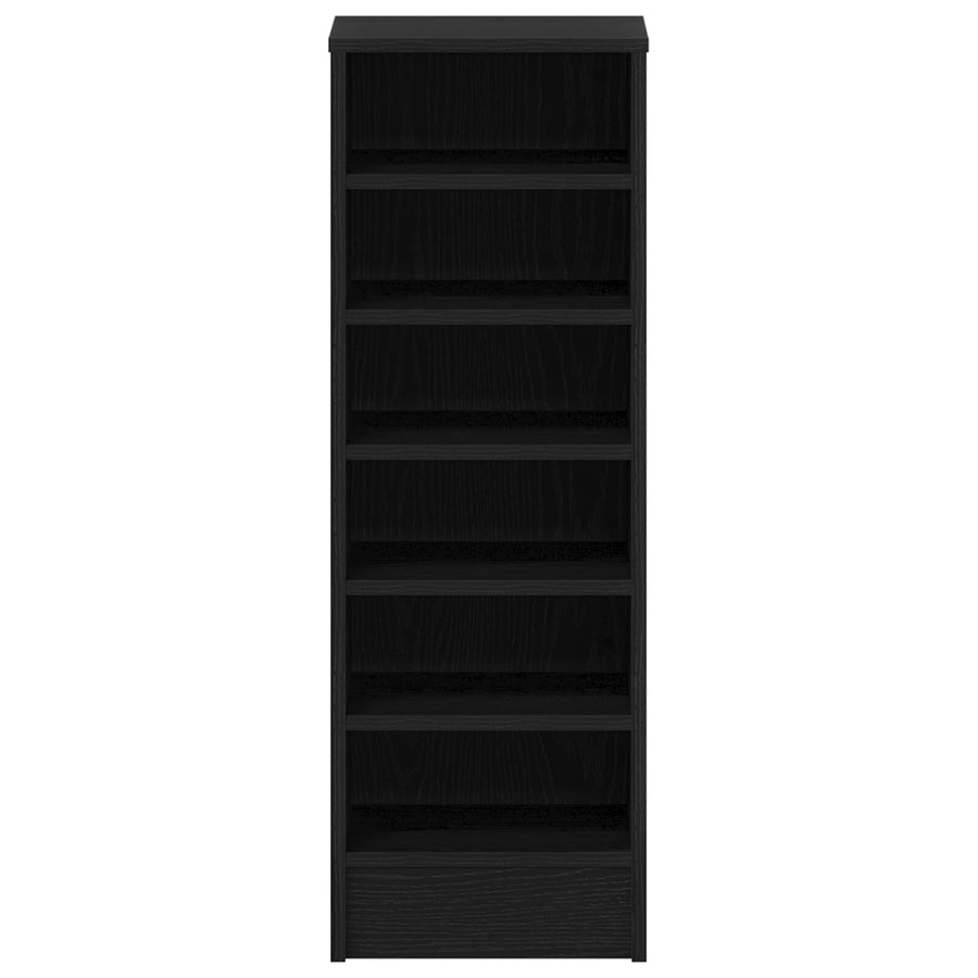 Schoenenkast 31,5X35X90 Cm Gelaagd Hout Zwart eiken 32 x 35 x 92 cm