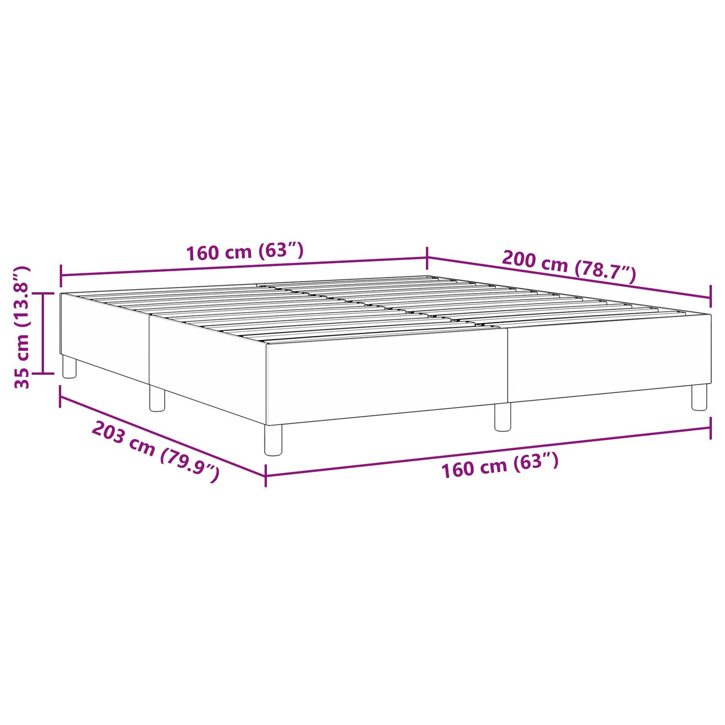 Boxspringbed Corduroy Stof Crème 160 x 200 cm