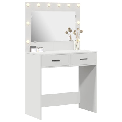 Kaptafel Met Led Lichten - , Wit 78,5 x 41 x 135 cm
